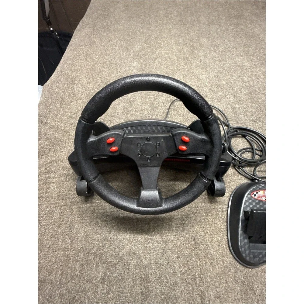 Thrustmaster Nascar Sprint Racing Steering Wheel & Pedals PC Computer 15-pin